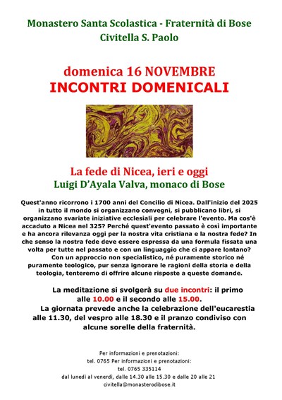 La fede di Nicea, ieri e oggi - Luigi D'Ayala Valva, monaco di Bose 16/11/2025